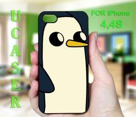 Gunter adventure time - Photo on Hard Case for iPhone 4/4s Black Case Cover - Please Leave note for the case color: White Case or Clear Case 